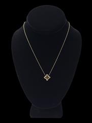 Effy 14K YG Diamond Star Pendant Necklace 0.12cttw